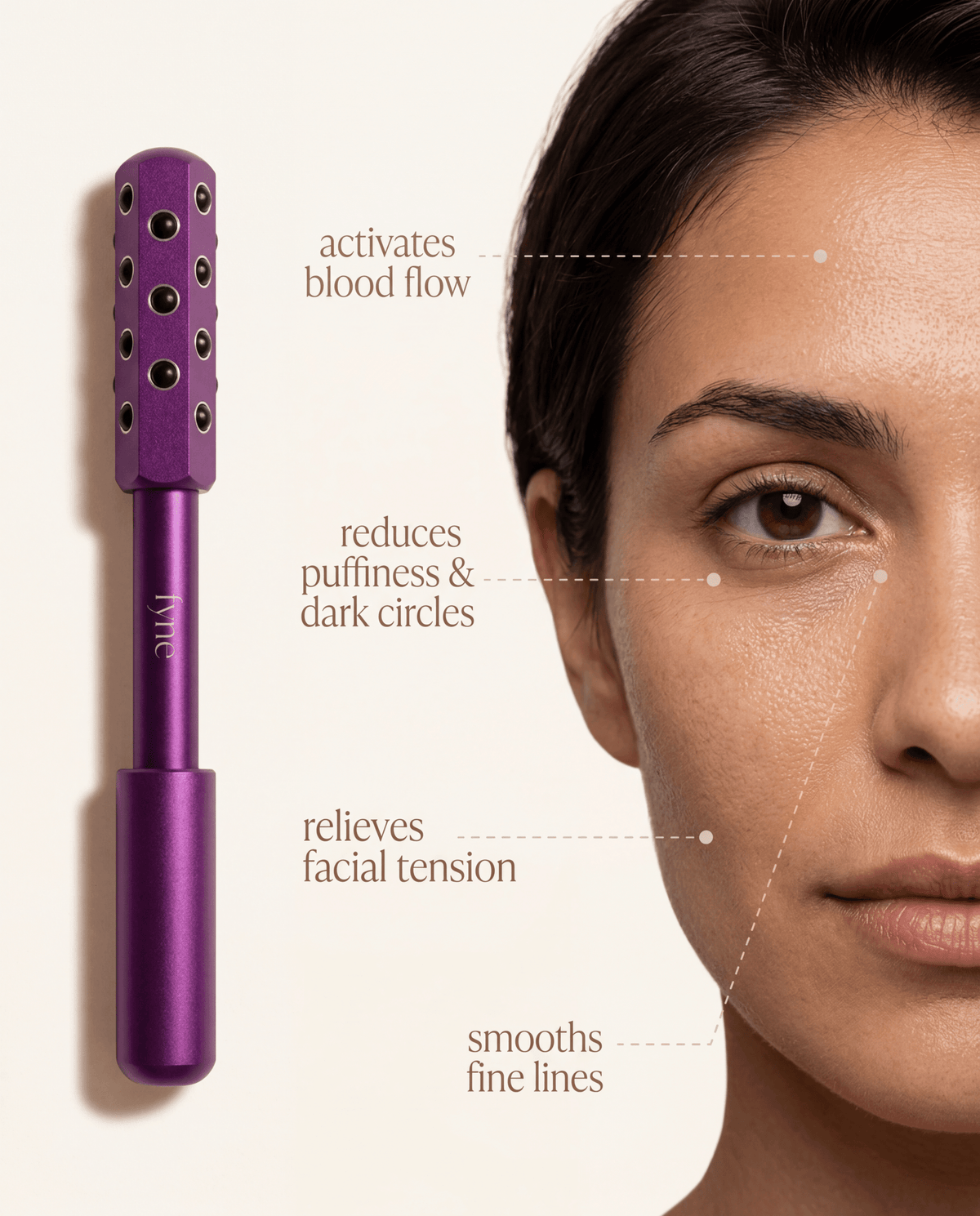 Beauty Sculptor Roller for Face, Uplifting Facial Massager for Skin Firming and Glow – | Fyne Skincare